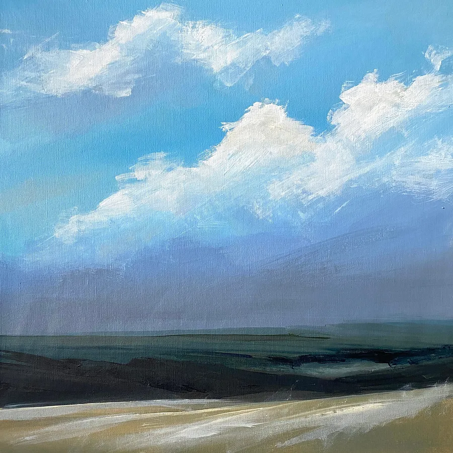 Зображення "Дихай повільно/5" від Хелен Маунт, розмір: 40 × 40 × 2 cm, матеріали: полотно, олія, медіум: Живопис, серія: Дихай повільно
